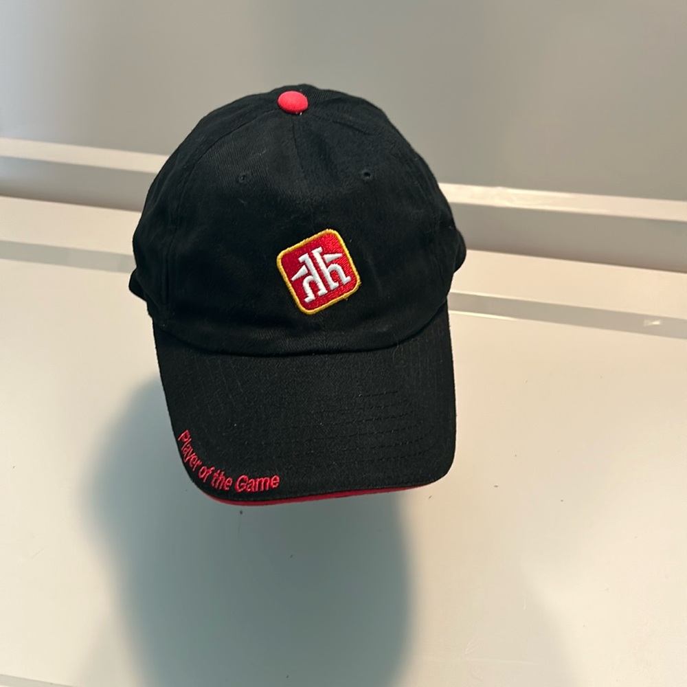 Home Hardware Hockey Player of the Game Sponsored hat. Buckle adjustment